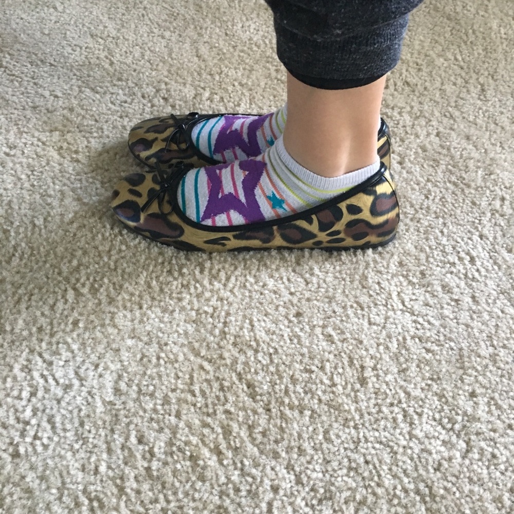 NWOT. Leopard Print Ballet Flats - Picture 2 of 5